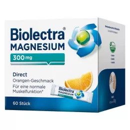 BIOLECTRA Magnesium 300 mg Direct Orange Sticks, 60 st