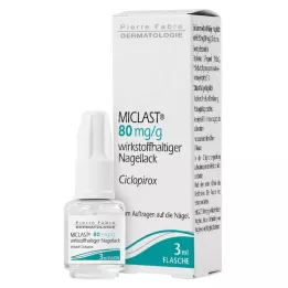MICLAST 80 mg/g medicinskt nagellack, 3 ml