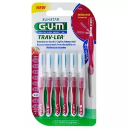 GUM Tray-ler 1,4 mm Ljusrosa interdental + 6 kepsar, 6 st