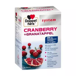 DOPPELHERZ Tranbär+granatäpplesystemkapslar, 60 st
