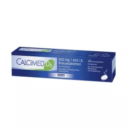 CALCIMED D3 600 mg/400 I.E. Brustabletter, 20 st