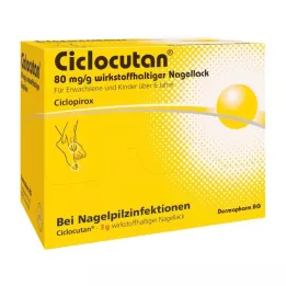 CICLOCUTAN 80 mg/g aktivt nagellack, 3 g