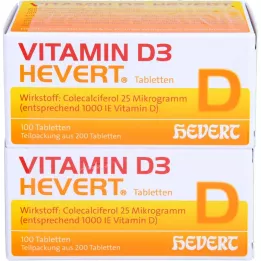 VITAMIN D3 HEVERT tabletter, 200 st