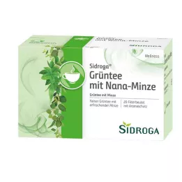 SIDROGA Wellness grönt te med. Nana Mint Filter., 20 X 1,5 g