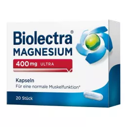BIOLECTRA Magnesium 400 mg ultrakapslar, 20 st