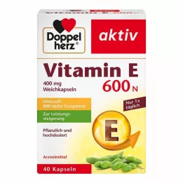 DOPPELHERZ Vitamin E 600 N Soft Capsules, 40 st