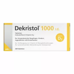 DEKRISTOL 1 000 IE tabletter, 200 st