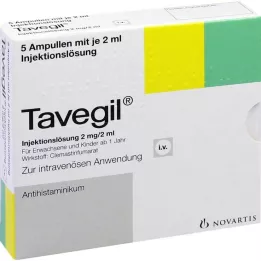 TAVEGIL Injektionslösning 2 mg/2 ml ampuller, 5X2 ml