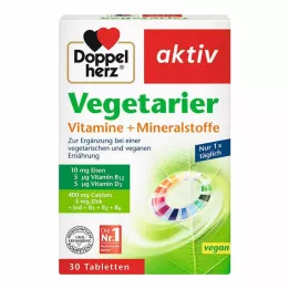 DOPPELHERZ Vegetariska vitaminer+mineraler aktiva, 30 st