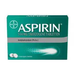 ASPIRIN 500 mg dragerade tabletter, 8 st