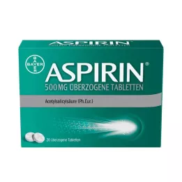 ASPIRIN 500 mg dragerade tabletter, 20 st