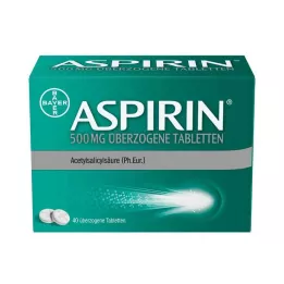 ASPIRIN 500 mg dragerade tabletter, 40 st