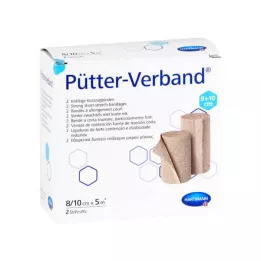 PÜTTER Bandage 8/10 cmx5 m, 2 st