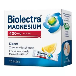 BIOLECTRA Magnesium 400 mg ultra Direct Lemon, 20 st