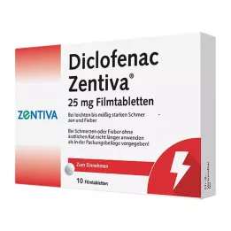 DICLOFENAC Zentiva 25 mg filmdragerade tabletter, 10 st