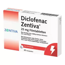 DICLOFENAC Zentiva 25 mg filmdragerade tabletter, 20 st