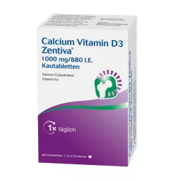 CALCIUM VITAMIN D3 Zentiva 1000 mg/880 I.E. tuggtabletter, 100 st