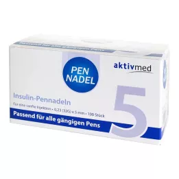 PEN-NADELN Universal 5 kanyler 0,23x5 mm 32 G, 100 st