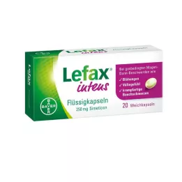 LEFAX intensiva flytande kapslar 250 mg simetikon, 20 st