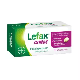 LEFAX intensiva flytande kapslar 250 mg simetikon, 50 st