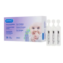 Alvita ampuller med fysiologisk saltlösning, 30 x 5 ml