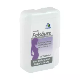 FOLSÄURE 800 Plus B12+Jodtabletter, 120 st