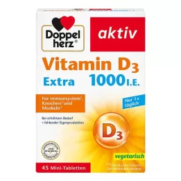 DOPPELHERZ Vitamin D3 1000 I.E. EXTRA Tabletter, 45 st