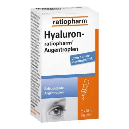 HYALURON-RATIOPHARM Ögondroppar, 2X10 ml