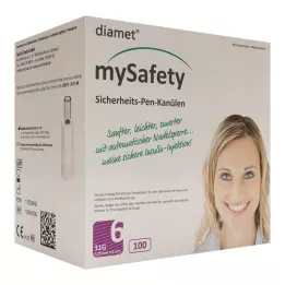 DIAMET mySafety Safety Pen Kan.31 G 0,25x6 mm, 100 st