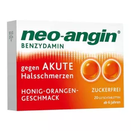 NEO-ANGIN Benzydamin akut halsont.Honey-Orange, 20 st