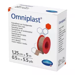 OMNIPLAST Fixeringsgips textiltråd 1,25 cm x 5 m, 1 st