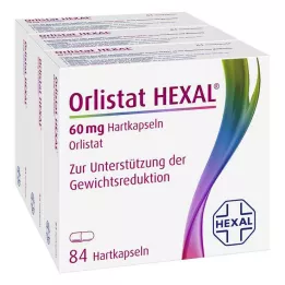 ORLISTAT HEXAL 60 mg hårda kapslar, 3X84 st