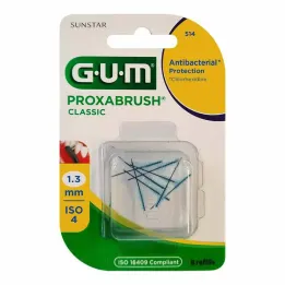GUM Proxabrush Classic utbytesborstar 1,3 mm, 8 st