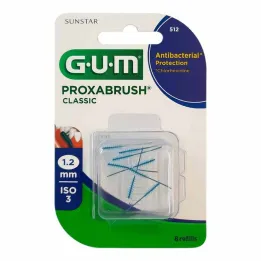 GUM Proxabrush Classic utbytesborstar 1,2 mm, 8 st