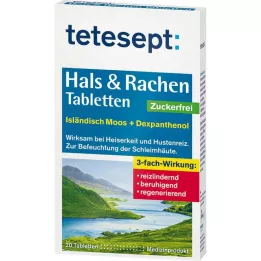 TETESEPT Hals & Halstabletter sockerfria, 20 st