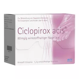 CICLOPIROX acis 80 mg/g aktiv ingrediens nagellack, 3 g