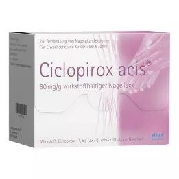 CICLOPIROX acis 80 mg/g aktiv ingrediens nagellack, 6 g
