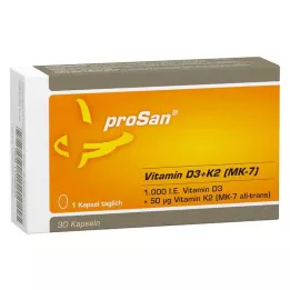 PROSAN Vitamin D3+K2 MK-7 kapslar, 30 st
