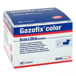 GAZOFIX färgfixeringsbandage sammanhängande 6 cmx20 m blå, 1 st