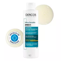VICHY DERCOS ultrakänslig schampo torr hårbotten, 200 ml
