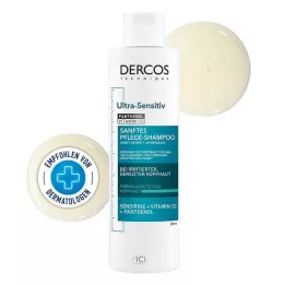 VICHY DERCOS ultrakänsligt schampo för fet hårbotten, 200 ml