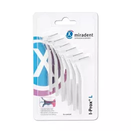 Miradent interdentalborste I-prox L 0,6 mm vit, 6 st