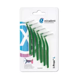 MIRADENT Interdentalborste I-Prox L 0,7 mm grön, 6 st
