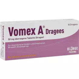 VOMEX A DRAGEES 50 mg täckta tabletter, 10 st