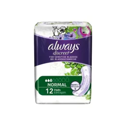 ALWAYS diskret inkontinensinlägg normal, 12 st