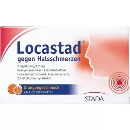 Locastad mot ont i halsen Oange Lozenges, 24 st