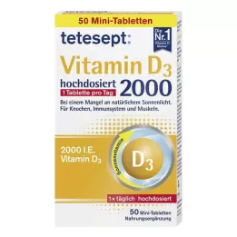 TETESEPT Vitamin D3 2 000 filmdragerade tabletter, 50 st