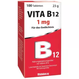 VITA B12 1 mg pastiller med mintsmak, 100 st