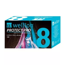 WELLION PROTECT PRO Safety Pennålar 30 G 8 mm, 100 st