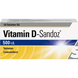 Vitamin D Sandoz 500 dvs tabletter, 50 st